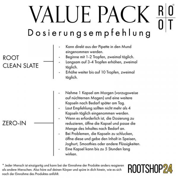 Root Value Pack Dosierung